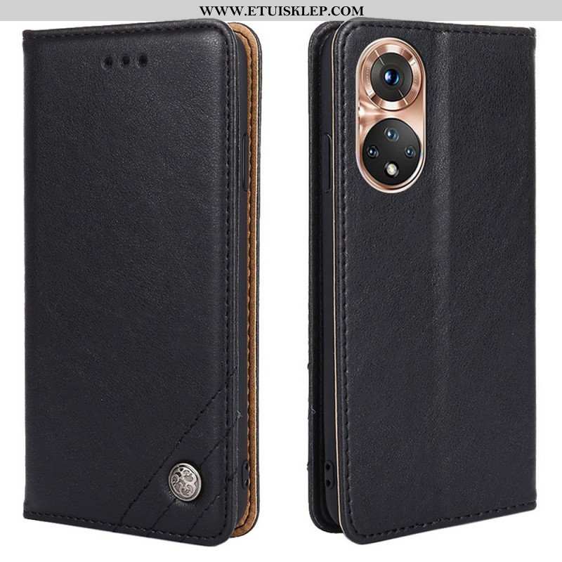 Etui Na Telefon do Honor 50 Etui Folio Stylowy Skórzany Nit